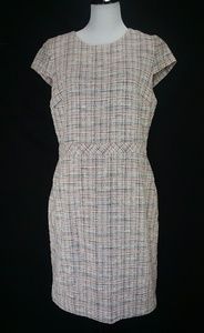 Banana Republic Dress Size 14 Textured Plaid